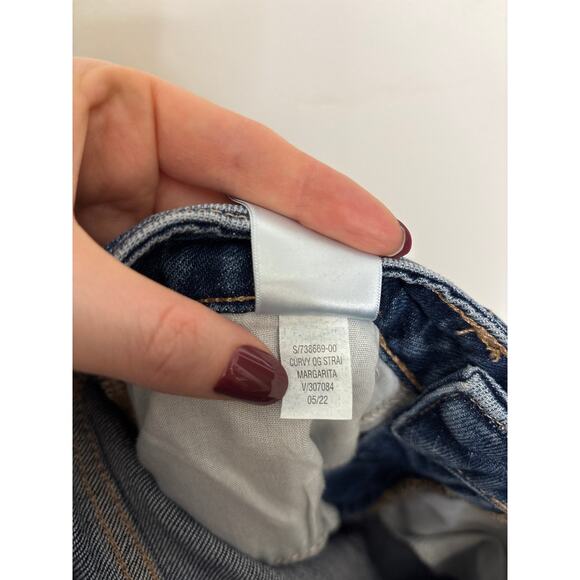 Old Navy O.G. Straight Jeans Womens 2 Margarita Blue High Rise Curvy Fit - Picture 5 of 5